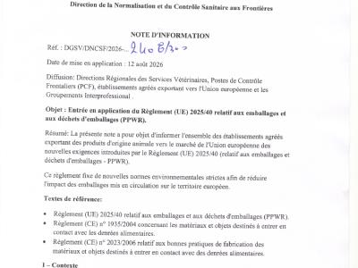 Entrée en application du Règlement (UE) 2025/40 relatif aux emballages et aux déchets d'emballages (PPWR)